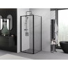 Mexen Exo-B Duo kabina prysznicowa uchylna 100 x 100 cm, transparent, czarna - 814-100-100-70-00