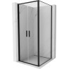 Mexen Exo-B Duo kabina prysznicowa uchylna 100 x 100 cm, transparent, czarna - 814-100-100-70-00