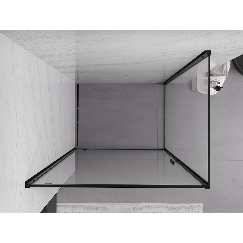 Mexen Exo-BR kabina prysznicowa uchylna 85 x 95 cm, transparent, czarna - 8181-085-095-70-00