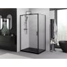 Mexen Exo kabina prysznicowa uchylna 80 x 100 cm, transparent, czarna - 8181-080-100-70-00