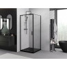 Mexen Exo-BR kabina prysznicowa uchylna 95 x 95 cm, transparent, czarna - 8181-095-095-70-00