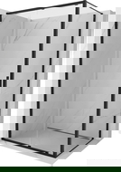 Mexen Exo kabina prysznicowa rozsuwana 150 x 75 cm, transparent, czarna - 8151-150-075-70-00
