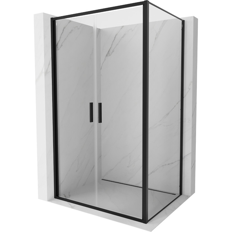 Mexen Exo-B Duo kabina prysznicowa uchylna 70 x 75 cm, transparent, czarna - 814-070-075-70-00