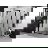 Mexen Exo kabina prysznicowa uchylna 80 x 75 cm, transparent, czarna - 814-080-075-70-00