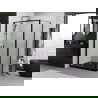 Mexen Exo kabina prysznicowa uchylna 70 x 80 cm, transparent, czarna - 814-070-080-70-00