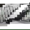 Mexen Exo kabina prysznicowa uchylna 70 x 80 cm, transparent, czarna - 814-070-080-70-00