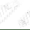 Mexen Exo kabina prysznicowa uchylna 70 x 80 cm, transparent, czarna - 814-070-080-70-00