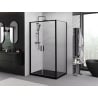 Mexen Exo kabina prysznicowa uchylna 90 x 80 cm, transparent, czarna - 814-090-080-70-00