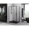 Mexen Exo-S kabina prysznicowa rozsuwana 125 x 85 cm, transparent, czarna - 8151-125-085-70-00
