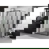 Mexen Exo kabina prysznicowa rozsuwana 145 x 85 cm, transparent, czarna - 8151-145-085-70-00