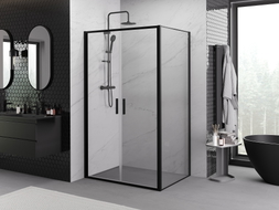 Mexen Exo-B Duo kabina prysznicowa uchylna 80 x 100 cm, transparent, czarna - 814-080-100-70-00