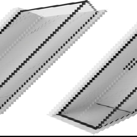 Mexen Exo kabina prysznicowa uchylna 80 x 100 cm, transparent, czarna - 814-080-100-70-00