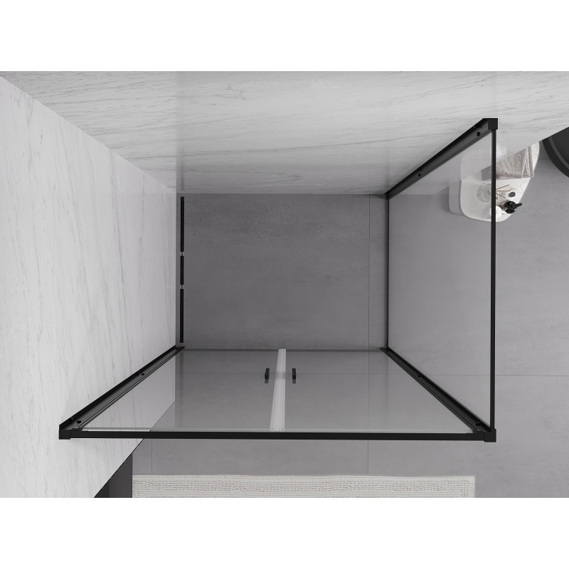 Mexen Exo-B Duo kabina prysznicowa uchylna 90 x 100 cm, transparent, czarna - 814-090-100-70-00