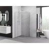 Mexen Exo-S kabina prysznicowa półokrągła rozsuwana 80 x 80 cm, transparent, chrom - 8131-080-080-01-00