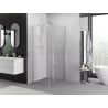 Mexen Exo kabina prysznicowa uchylna 80 x 80 cm, transparent, chrom - 8182-080-080-01-00