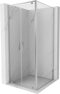 Mexen Exo-BR Duo kabina prysznicowa uchylna 100 x 100 cm, transparent, chrom - 8182-100-100-01-00