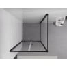 Mexen Exo kabina prysznicowa uchylna 80 x 80 cm, transparent, czarna - 8182-080-080-70-00