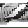 Mexen Exo kabina prysznicowa uchylna 100 x 70 cm, transparent, czarna - 8182-100-070-70-00