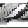 Mexen Exo kabina prysznicowa uchylna 100 x 70 cm, transparent, czarna - 8182-100-070-70-00