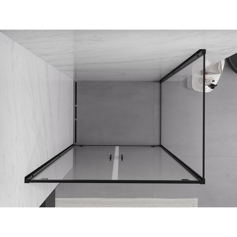 Mexen Exo-BR Duo kabina prysznicowa uchylna 90 x 75 cm, transparent, czarna - 8182-090-075-70-00