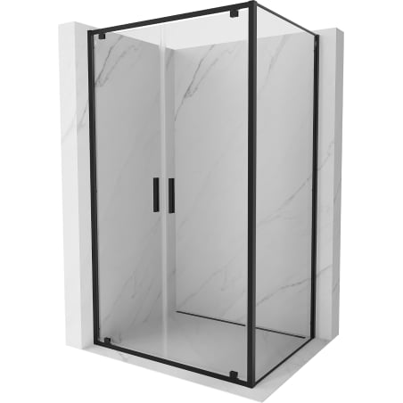Mexen Exo kabina prysznicowa uchylna 90 x 80 cm, transparent, czarna - 8182-090-080-70-00