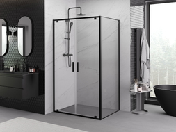 Mexen Exo-BR Duo kabina prysznicowa uchylna 80 x 85 cm, transparent, czarna - 8182-080-085-70-00