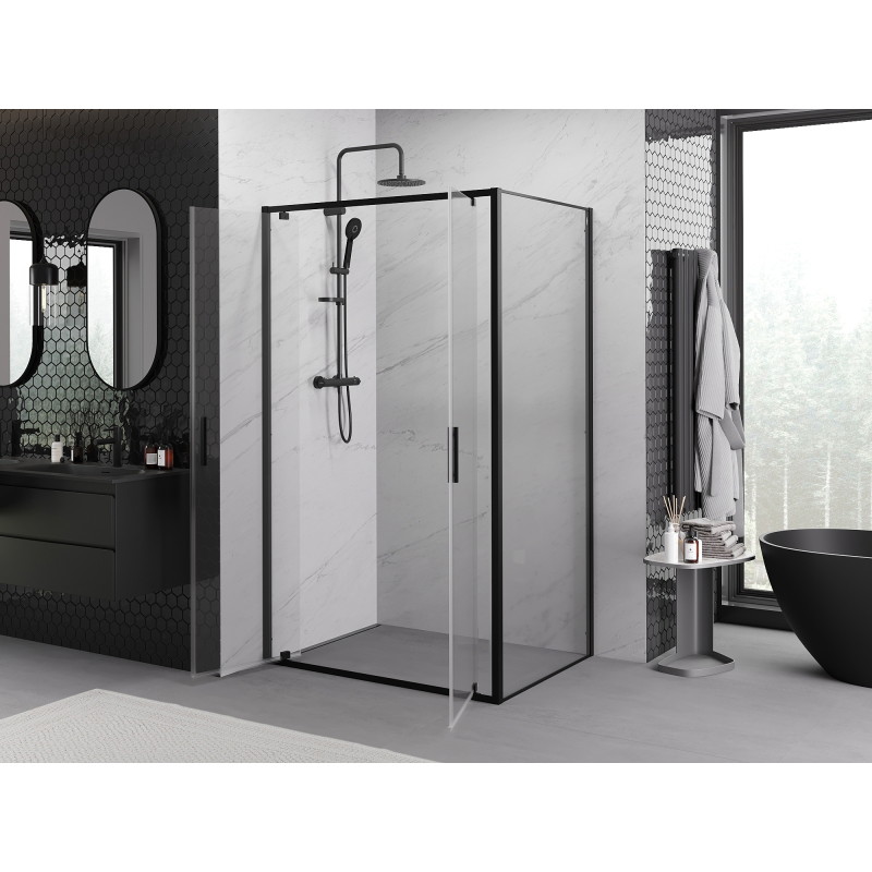 Mexen Exo-BR Duo kabina prysznicowa uchylna 90 x 85 cm, transparent, czarna - 8182-090-085-70-00