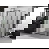 Mexen Exo kabina prysznicowa uchylna 100 x 85 cm, transparent, czarna - 8182-100-085-70-00