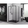Mexen Exo kabina prysznicowa uchylna 80 x 100 cm, transparent, czarna - 8182-080-100-70-00