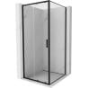 Mexen Exo kabina prysznicowa rozsuwana 95 x 95 cm, transparent, czarna - 8151-095-095-70-00