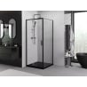 Mexen Exo kabina prysznicowa rozsuwana 95 x 95 cm, transparent, czarna - 8151-095-095-70-00