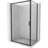 Mexen Exo kabina prysznicowa rozsuwana 130 x 100 cm, transparent, czarna - 8151-130-100-70-00