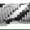 Mexen Exo kabina prysznicowa rozsuwana 135 x 100 cm, transparent, czarna - 8151-135-100-70-00