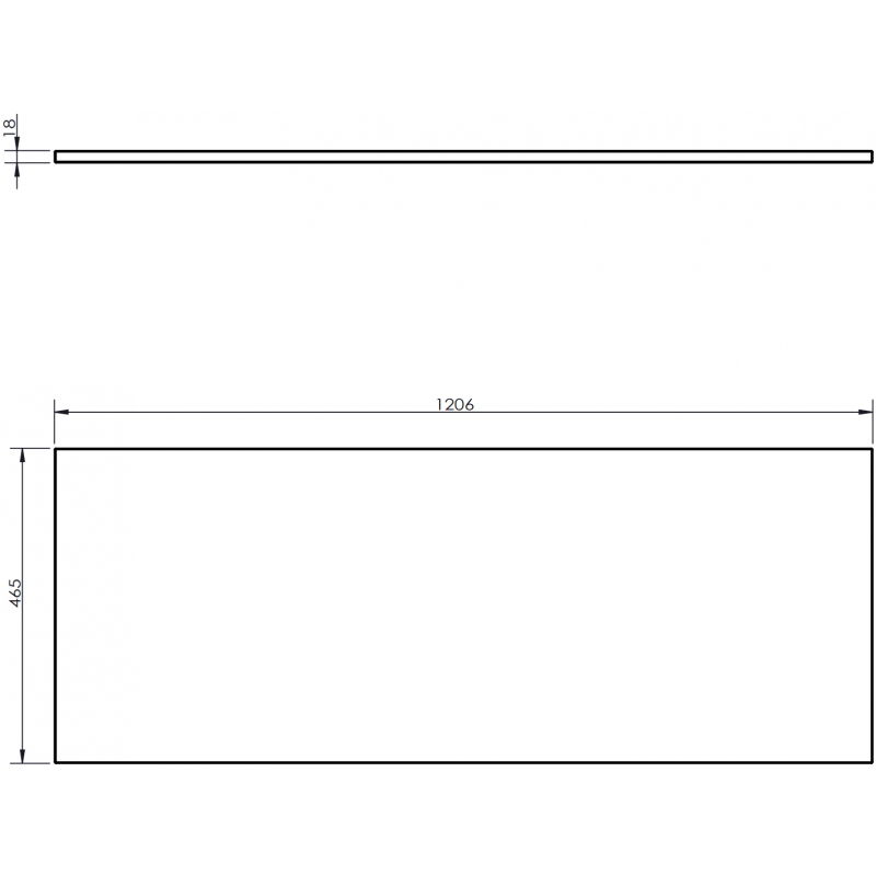Mexen Uni blat naszafkowy 120 cm, biały połysk - 91AXX-1204-464-18-00