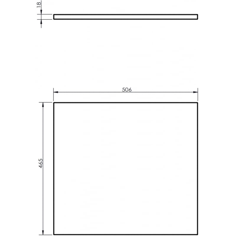 Mexen Uni blat naszafkowy 50 cm, grafit mat - 91AXX-0504-464-18-66