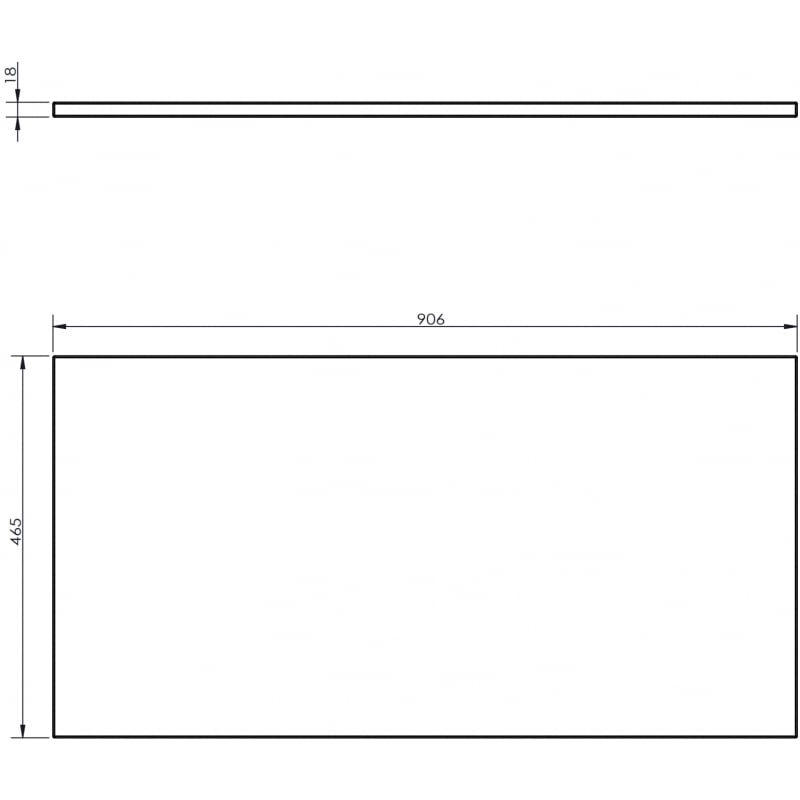 Mexen Uni blat naszafkowy 90 cm, grafit mat - 91AXX-0904-464-18-66