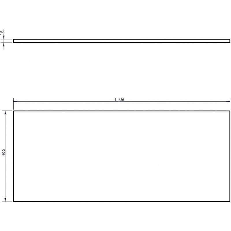 Mexen Uni blat naszafkowy 110 cm, dąb - 91AXX-1104-464-18-81