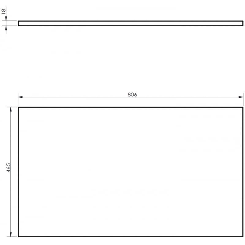 Mexen Uni blat naszafkowy 80 cm, orzech - 91AXX-0804-464-18-86