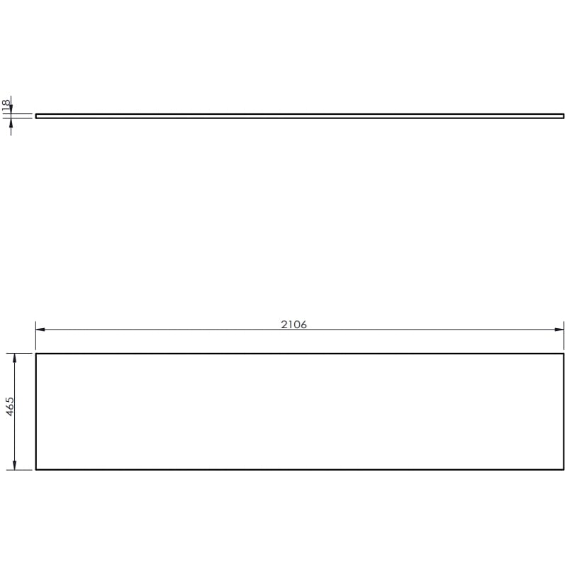 Mexen Uni blat naszafkowy 210 cm, orzech - 91AXX-2104-464-18-86