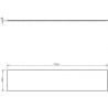 Mexen Uni blat naszafkowy 220 cm, orzech - 91AXX-2204-464-18-86