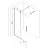 Mexen Velar ścianka prysznicowa rozsuwana Walk-in 110 x 200 cm, transparent 8 mm, czarna - 871-110-000-03-70