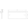 Mexen Rivel front ryflowany do korpusu szafki łazienkowej 50 x 20 cm, szary mat - 91A20-0500-235-1-62