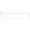 Mexen Rivel front ryflowany do korpusu szafki łazienkowej 90 x 20 cm, dąb - 91A20-0900-235-1-81