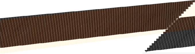 Mexen Rivel front ryflowany do korpusu szafki łazienkowej 120 x 20 cm, orzech - 91A20-1200-235-1-86
