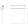 Mexen Rivel front ryflowany do korpusu szafki łazienkowej 40 x 43,5 cm, grafit mat - 91A20-0400-470-1-66