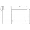 Mexen Rivel front ryflowany do korpusu szafki łazienkowej 45 x 43,5 cm, grafit mat - 91A20-0450-470-1-66