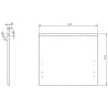 Mexen Rivel front ryflowany do korpusu szafki łazienkowej 50 x 43,5 cm, grafit mat - 91A20-0500-470-1-66