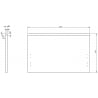 Mexen Rivel front ryflowany do korpusu szafki łazienkowej 70 x 43,5 cm, dąb - 91A20-0700-470-1-81