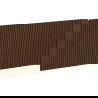 Mexen Rivel front ryflowany do korpusu szafki łazienkowej 80 x 43,5 cm, orzech - 91A20-0800-470-1-86
