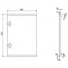 Mexen Rivel front ryflowany do korpusu szafki łazienkowej 30 x 43,5 cm, szary mat - 91A21-0300-470-1-62